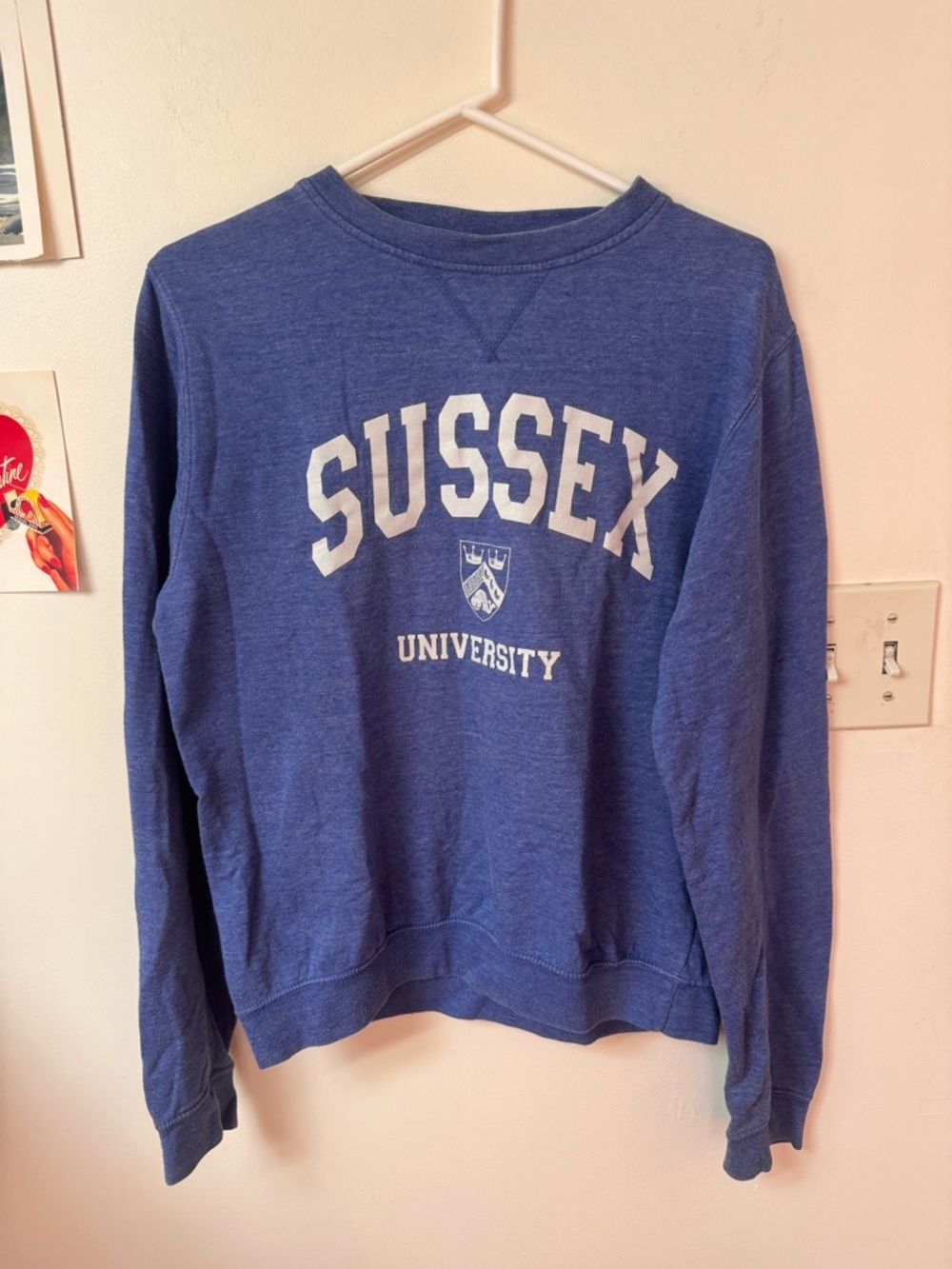 University of Sussex blue crewneck